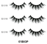 LaFlare 3D Faux Mink Eyelashes Eco Pack 3 Pairs
