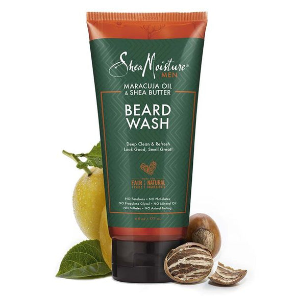 Shea Moisture Men Maracuja Oil & Shea Butter Beard Wash Deep Clean & Refresh 6oz