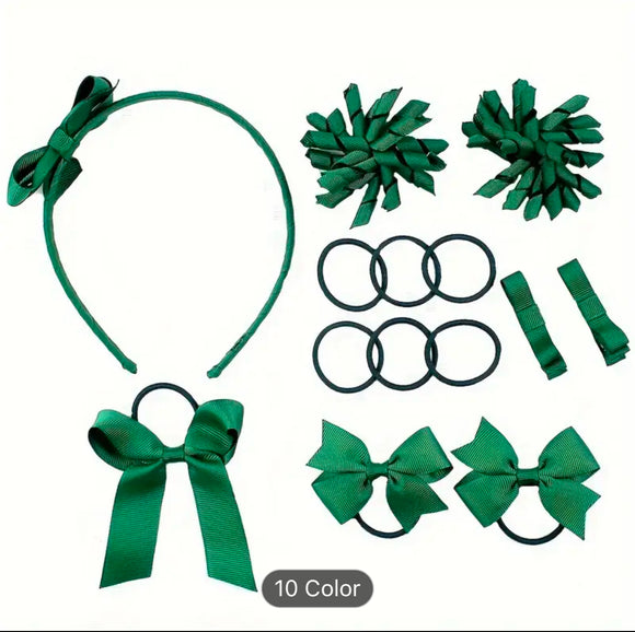 Green Headband Set - 12pc