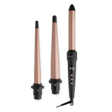 Hot & Hotter 3 in 1 Interchangeable Digital Curling Wand Set