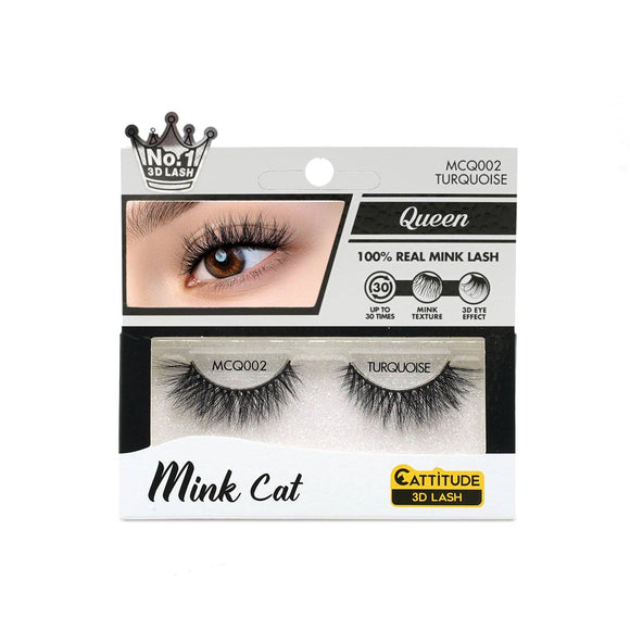 Ebin Turquoise - Queen Mink Cat 3D Lashes