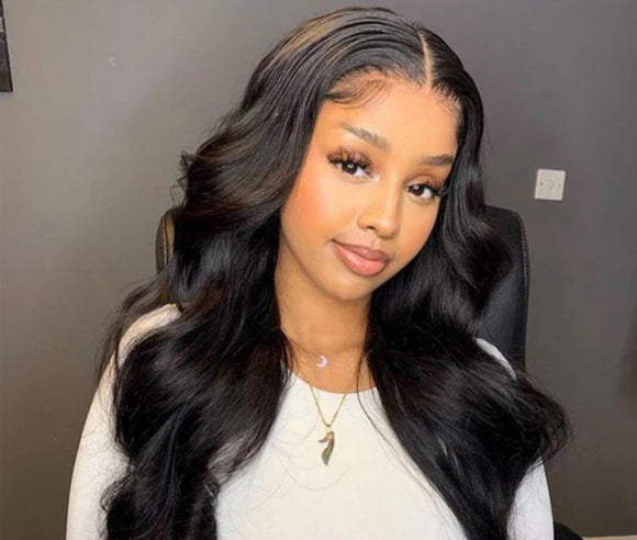 Her Hair Black Body Wave 13x6 Frontal Wig