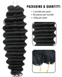 Her Hair Feather Crochet Human Hair - Deep Wave