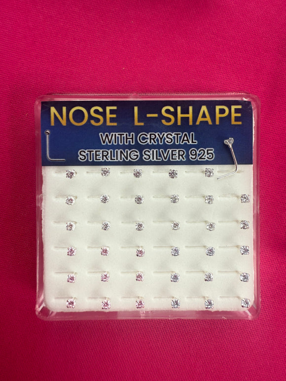 Nose Pin “L” Shape - Silver