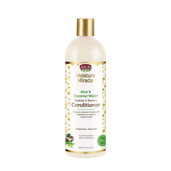 African Pride Moisture Miracle Aloe & Coconut Water Hydrate & Restore Hair Conditioner - 12 fl oz