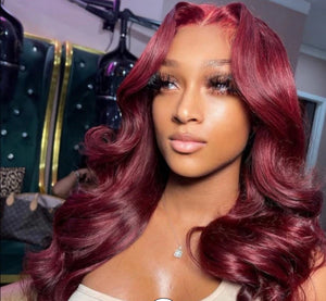 Her Hair Burgundy/99J 13x4 Frontal Wig