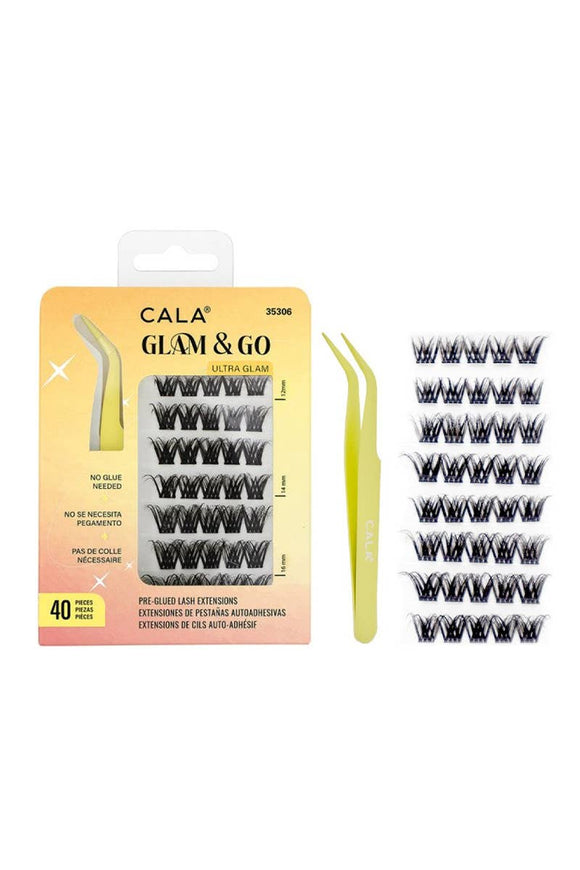 CALA 35306 Glam & Go Ultra Glam Pre-Glued Lash Clusters - 6