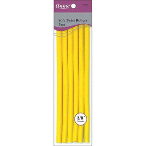 Annie Soft Twist Rollers 3/8in 6pc
