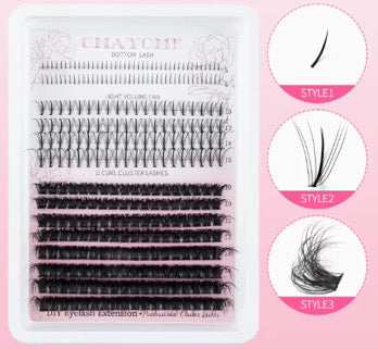 Fluffy DIY Cluster lashes - D Curl