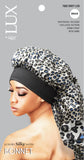 Luxury Silky Satin Braid Bonnet - L/XL (Leopard Print)