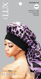 Luxury Silky Satin Braid Bonnet - L/XL (Leopard Print)