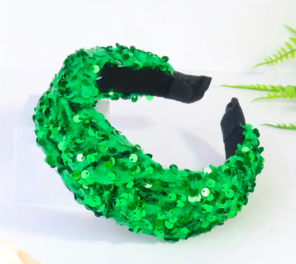 Green Sequin Headband