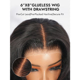 Her Hair Glueless 6x8 Layered Wig- Human Hair