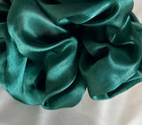 Dark Green Silky Scrunchie - 2pk