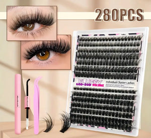 Fluffy Volume Eyelash Cluster Kit - 280pcs