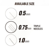 Qfitt Dreadlocks Crochet Tool Triple Needles 0.75mm