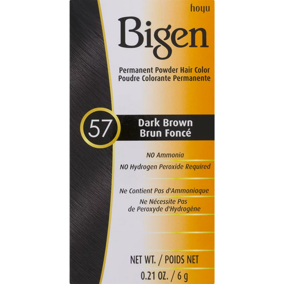 Bigen Permanent Powder Hair Color - Dark Brown 57