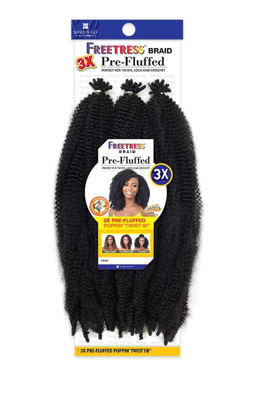 Freetress 3X PRE-FLUFFED POPPIN' TWIST 16