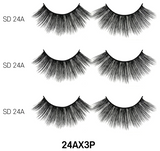 LaFlare 3D Faux Mink Eyelashes Eco Pack 3 Pairs