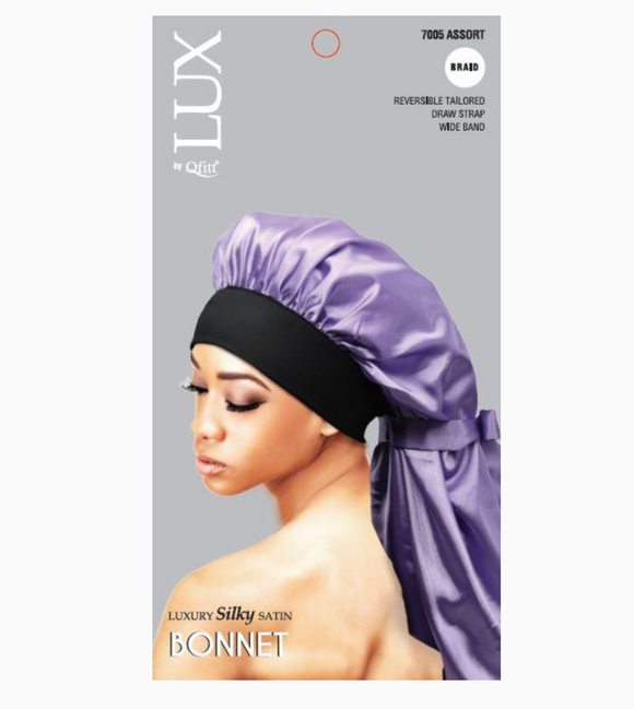 Luxury Silky Satin Braid Bonnet - L/XL (Assorted Colors)