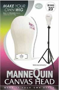 M&M Headgear White Mannequin Canvas Head 23"
