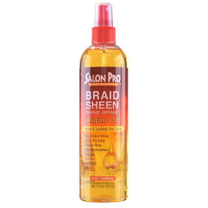 Salon Pro Braid Sheen Shine Spray Argan Oil 12oz