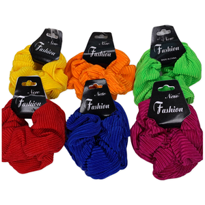 Rainbow Textured Scrunchies- 2pk