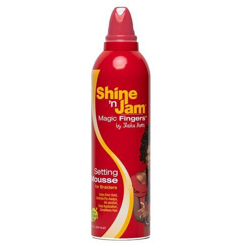 Ampro Shine-N-Jam Magic Fingers Setting Mousse For Braids 12oz