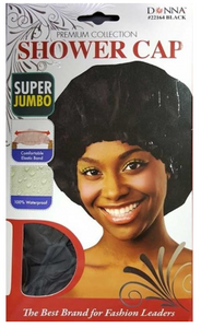 Donna Black Shower Cap - Super Jumbo