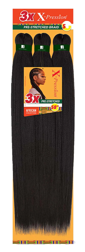 Sensationnel African Collection 3X X-PRESSION PRE-STRETCHED BRAID 58 Inch