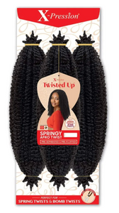 Outre X-Pression Synthetic Twisted Up Crochet Hair - Springy Afro Twist 16"