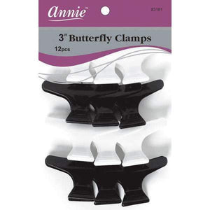 Annie Butterfly Clips 12ct 3"