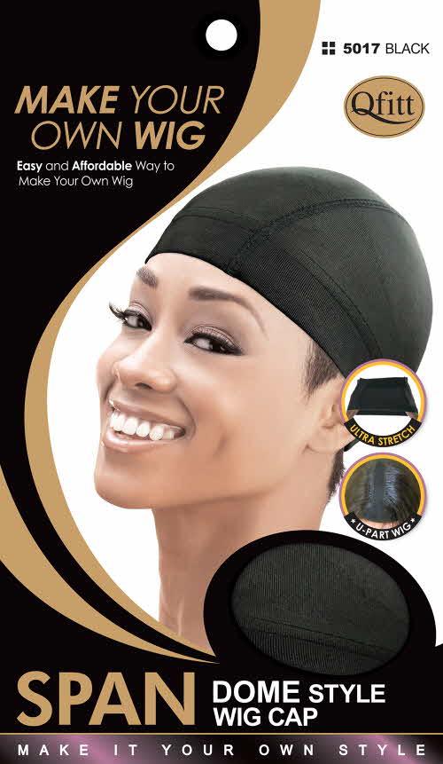 M&M Headgear Span Dome Style Wig Cap Black Ultra