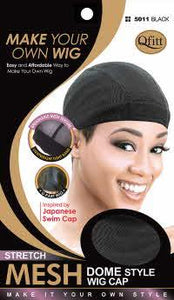 M&M Headgear Mesh Dome Style Wig Cap Black Stretch