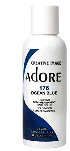 Adore Semi Permanent Hair Ocean Blue Dye Color 118mL Vibrant Vivid