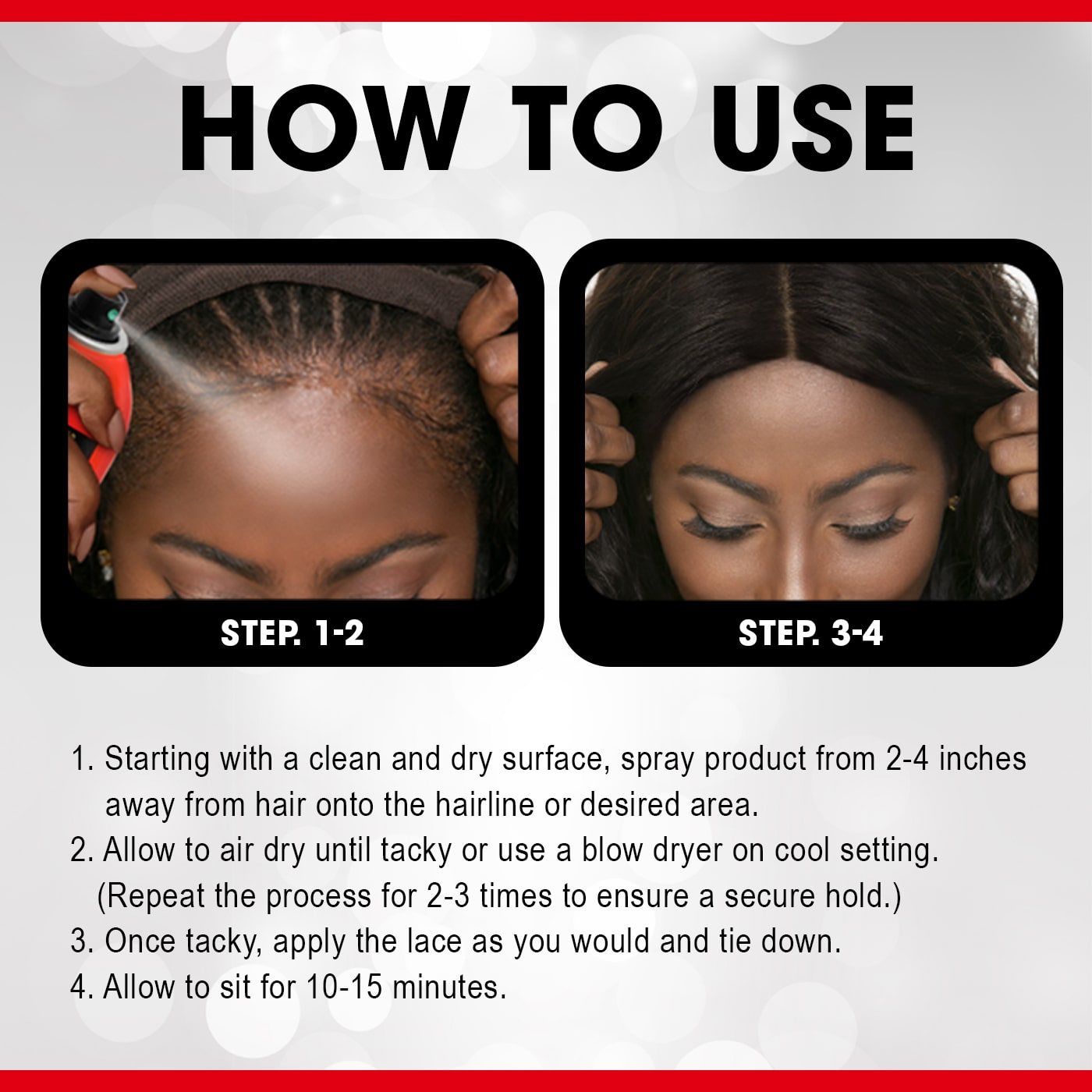 Ebin Wonder Lace Bond Wig Adhesive Spray - EXTRA FIRM HOLD (6.34OZ/ 18 –  Beauty2Go LLC