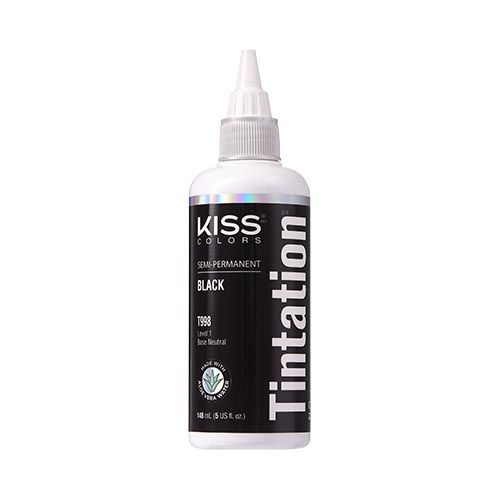 Kiss Tintation Semi-Permanent Hair Color- T998 BLACK