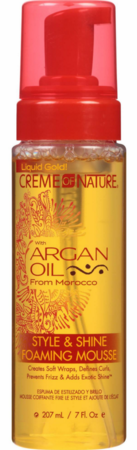 Creme of Nature Argan Oil Style & Shine Foaming Mousse 7oz